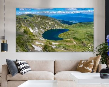 Kidney Lake van bovenaf (Rila 7 Lakes in Bulgarije)