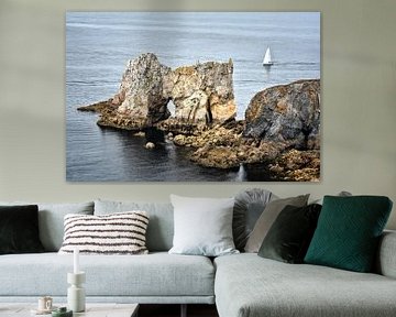 Paysage de rochers et océan en Bretagne sur Florence Schmit
