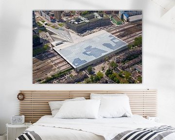 Aerial view of Rotterdam Central Station by Anton de Zeeuw