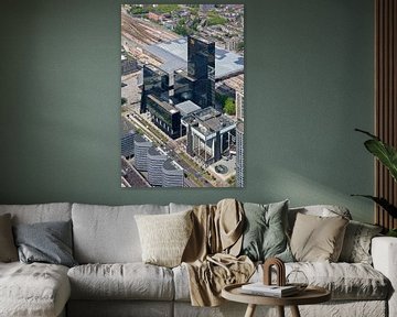 Luchtfoto Delftse Poort en Unilever te Rotterdam