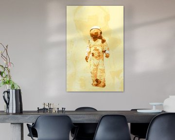 Spaceman AstronOut (Gele herhaling) van Gig-Pic by Sander van den Berg