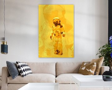 Spaceman AstronOut (Oker herhaling) van Gig-Pic by Sander van den Berg