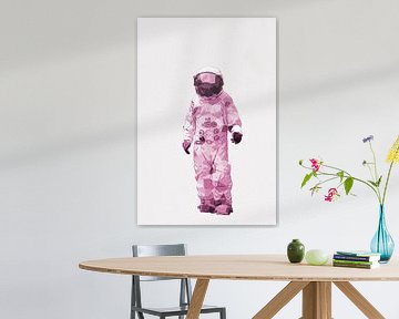 Spaceman AstronOut (gebroken wit en roze) van Gig-Pic by Sander van den Berg