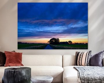 Sunset over a rural area during a springtime evening by Sjoerd van der Wal Photography