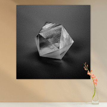 Ikosaeder schwarzweiß