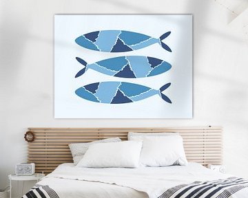 Blauwe vissen van Studio Miloa