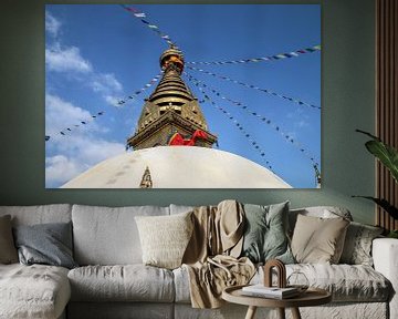 Stupa Bouddhanath  in Kathmandu, Nepal van Rogier Schutte