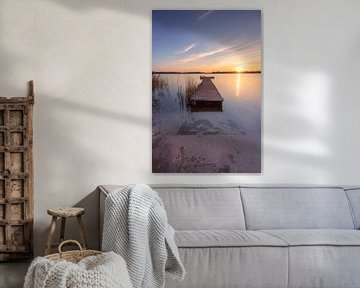 Coucher de soleil calme depuis une jetée en mode portrait sur KB Design & Photography (Karen Brouwer)