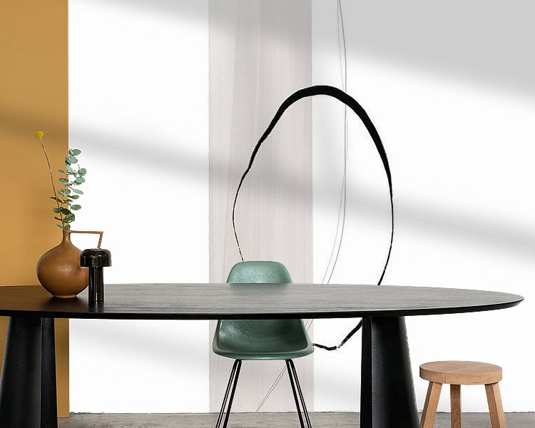 Voorbeeld van het werk in een kamer