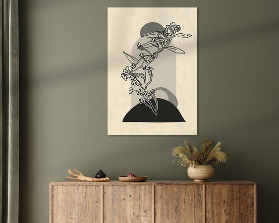 Voorbeeld van het werk in een kamer