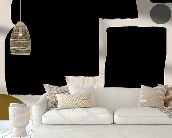 Voorbeeld van het werk in een kamer