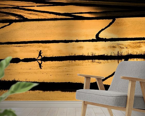 Voorbeeld van het werk in een kamer