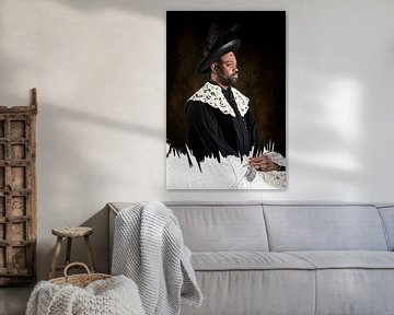 Painting a Dutch Rembrand, Carola Kayen-Mouthaan by 1x