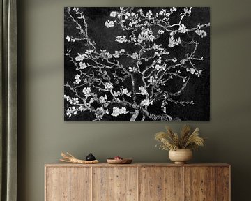 Almond blossom by Vincent van Gogh (black)