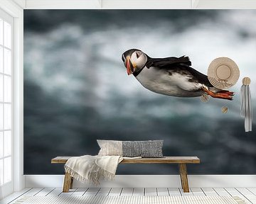 Windsurfing - Puffin style by Claudia van Zanten