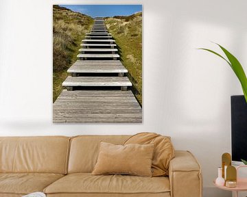 Wooden stairs in a dune near List, Sylt by Ralph Rainer Steffens