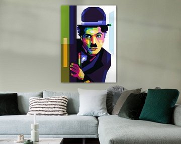 Charlie Chaplin Pop Art van Dico Hendry
