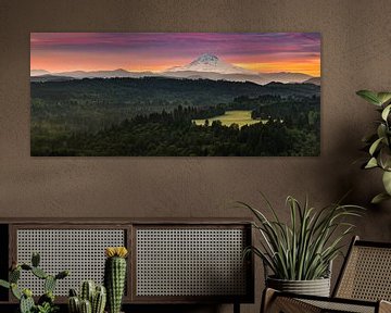 Panoramic photo of Mount Hood