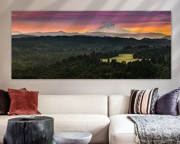 Panoramafoto van Mount Hood van Henk Meijer Photography
