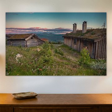 Sunset on the farm (Norway)