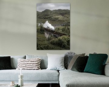 Dampfzug über das Glenfinnan-Viadukt in Schottland (Harry Potter) von fromkevin