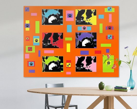 Voorbeeld van het werk in een kamer