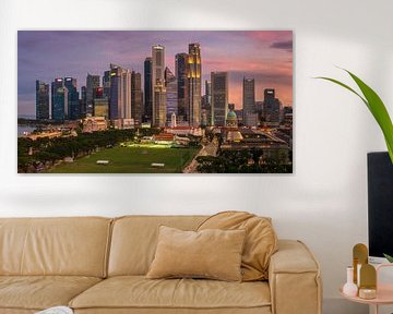 Singapore Skyline by Photo Wall Decoration