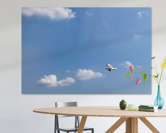 Voorbeeld van het werk in een kamer