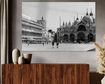 San Marco Square Venice in black and white by Suzanne Spijkers