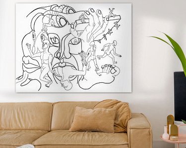 Example of the artwork in a room
