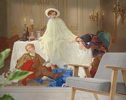 Voorbeeld van het werk in een kamer