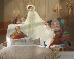 Voorbeeld van het werk in een kamer