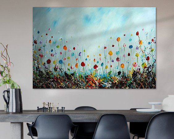 Voorbeeld van het werk in een kamer