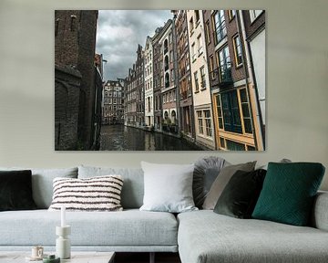 Canal side buildings in Amsterdam by Bart Maat