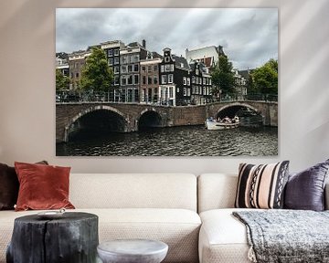 Boot op de Keizersgracht in Amsterdam van Bart Maat