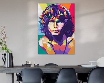 Jim Morrison Pop Art van Dhega Priya Gunawan