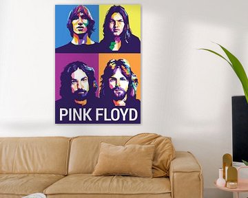 Pink Floyd Pop Art van Dhega Priya Gunawan