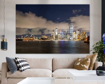 Sydney Skyline bij Nacht van Jan Schuler