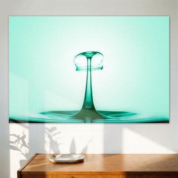 Collision par éclaboussures en vert