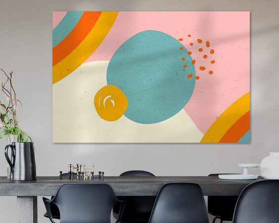 Voorbeeld van het werk in een kamer