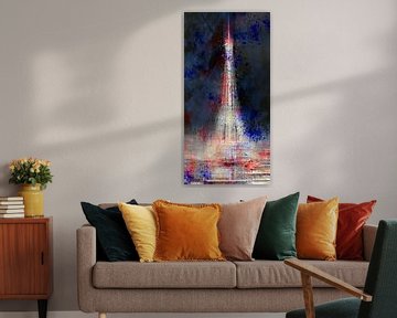 City-Art Eiffel PARIS Tower National Colors van Melanie Viola