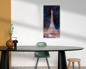 City-Art Eiffel PARIS Tower National Colors von Melanie Viola