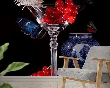 Stilleven ‘Aalbessen in een kristallen glas’ van Willy Sengers