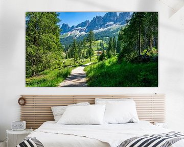 Forest building with the Rosengarten in the background by Rene Siebring