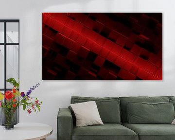 Abstracte rode kubus achtergrond van Jonas Weinitschke