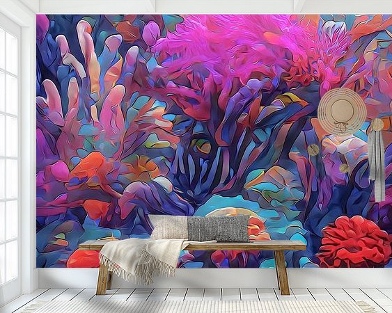 Voorbeeld van het werk in een kamer