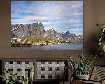 Vissersdorp op de Lofoten, Noorwegen