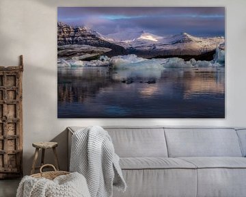 Jokulsarlon with the icebergs by Roy Poots