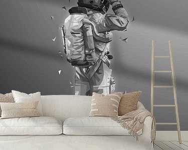 Voorbeeld van het werk in een kamer