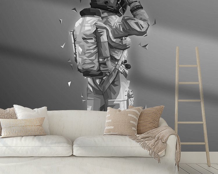 Voorbeeld van het werk in een kamer